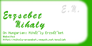 erzsebet mihaly business card